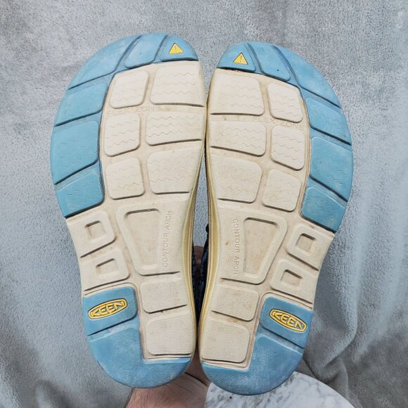 Keen Shoes Womens Size 8.5 Blue Textile Uneek Braided Bungee Shoes *Read* - Picture 7 of 9